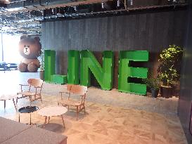 Interior view of LINE's headquarters